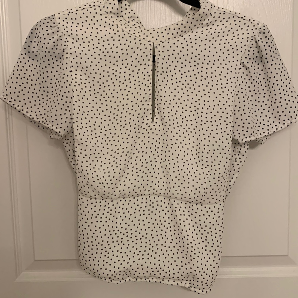 A&F polka dot blouse